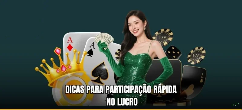 Imagem promocional da c77 mostrando a plataforma e suas vantagens